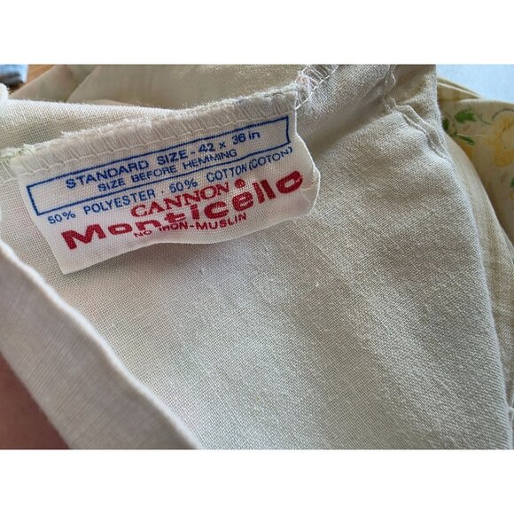 Vintage Monticello Pillowcase Floral & Stripe Pattern Polyester Cotton Blend - Picture 3 of 5